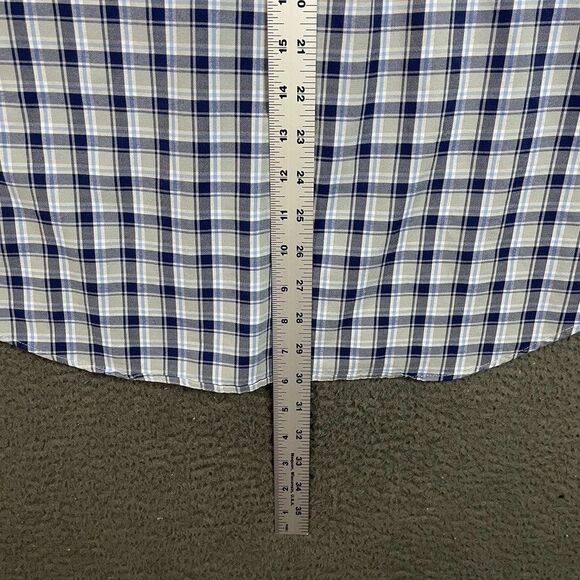 Vineyard Vines Shirt Mens Large Blue Plaid Performance Classic Fit Tucker - Picture 10 of 12